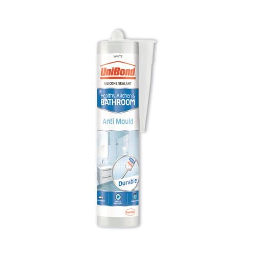 Unibond Anti Mould Sealant Ice White Bathroom and Kitchen 274g
