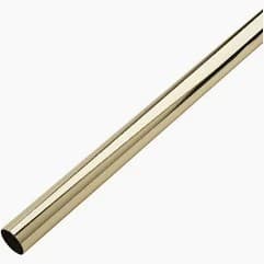 WH 6ft X 25mm Brass Wardrobe Rails
