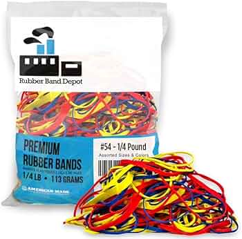 Duralon Assorted Rubber Bands Card of 24 (5407) image