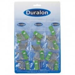Duralon Safety Pins Silver Card of 12 (3206) 2