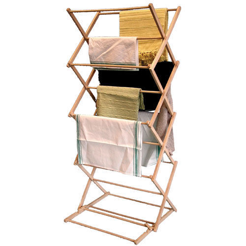 Wood Folding Concertina Clothes Airer image