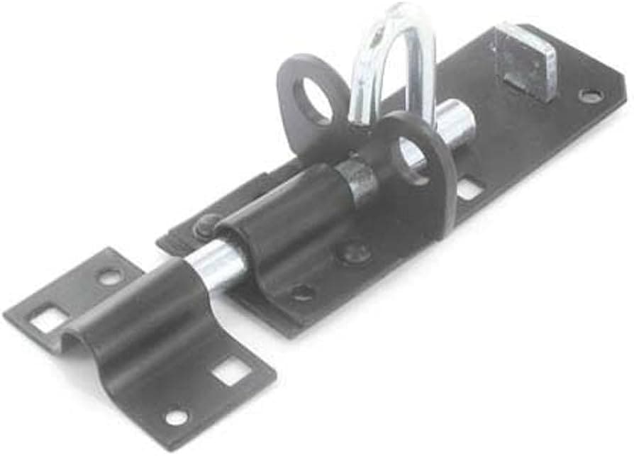 Securit 200mm Padlock Bolt Black Hasp (s1413)
