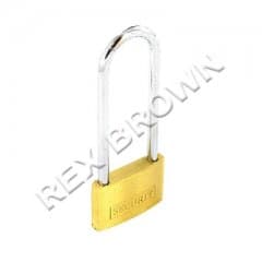 Securit 40mm Long Shackle Brass Padlock 3 Keys (s1159)