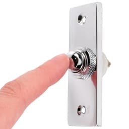 Securit 75mm Georgian Bell Push Oblong (s2157) 1