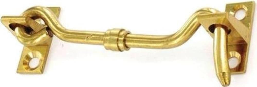 Securit 100mm Brass Cabin Hook (s2557)