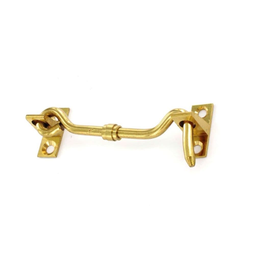 Securit 75mm Brass Cabin Hook (s2556)