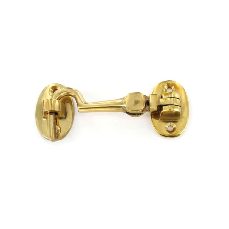 Securit 100mm Brass Cabin Hook Silent Type (s2551)