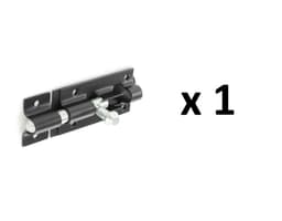Securit 250mm Black Tower Bolt (s1585) 1