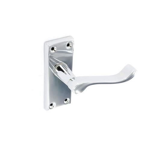 Securit 100mm Chrome Scroll Latch Handles Furniture 1pair (s2701)