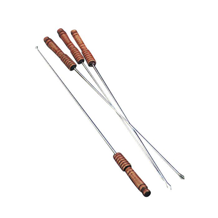 Metaltex 41cm Set of 4 Skewers Wooden Handle image