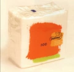 1 PLY NAPKINS WHITE  PK100  30CM X 30CM