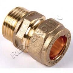 Compression Straight Connector 15mm X 1/2" Male