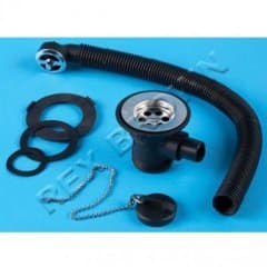 Combined Waste & Overflow For Baths 1 1/2" S/S