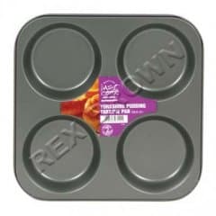9'' (24cm)4 Cup York Pud/Fruit Tart Pan Non-Stick (7141)