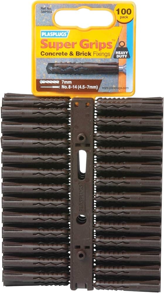 Plasplugs 100 Brown Supergrip Plugs (SBP503)