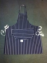 Robert Scot Blue & White Striped Apron (ab283801l)