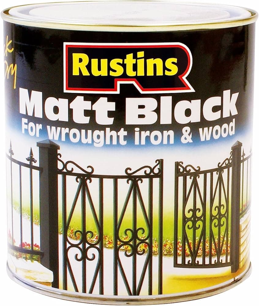 Rustin Black Matt Paint Q/D 1Ltr