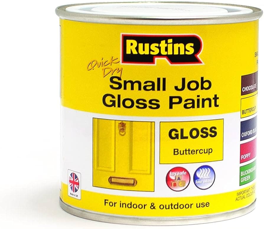Rustin QD Small Job Paint Gloss Butter Cup 250ml