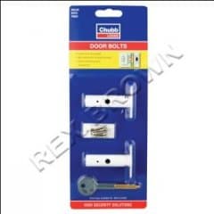 Yale Security Door Bolts Pk2 White (P-2PM444-WE-2)