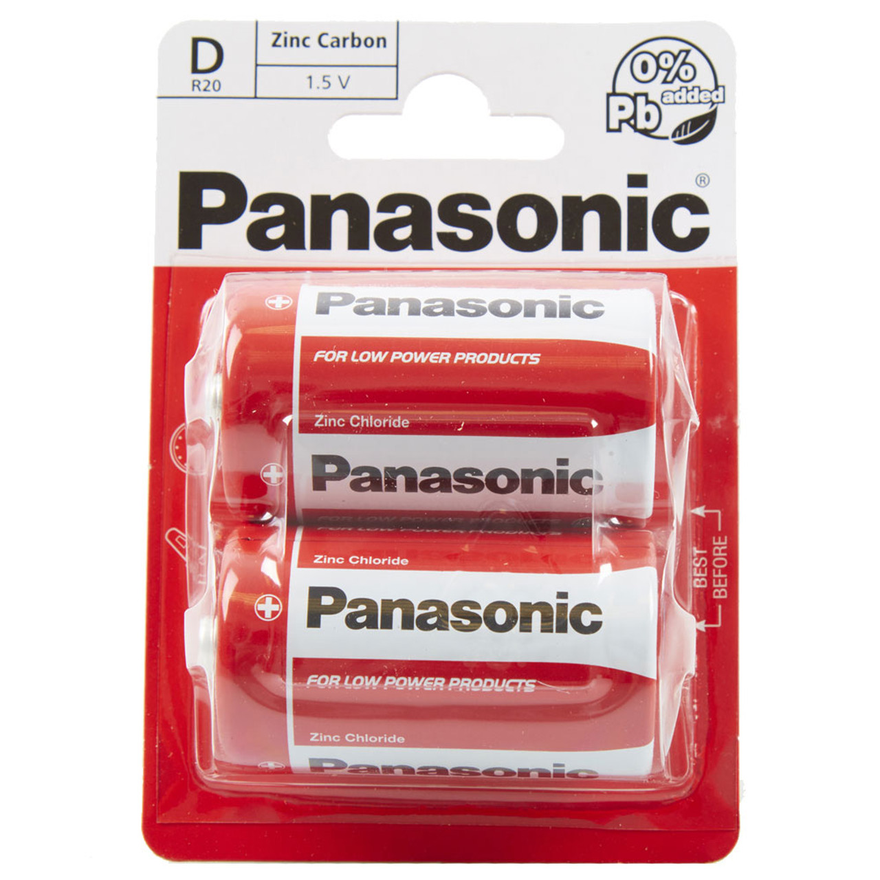 Panasonic D (R20R) 2 pk Zinc Carbon Battery (box) image