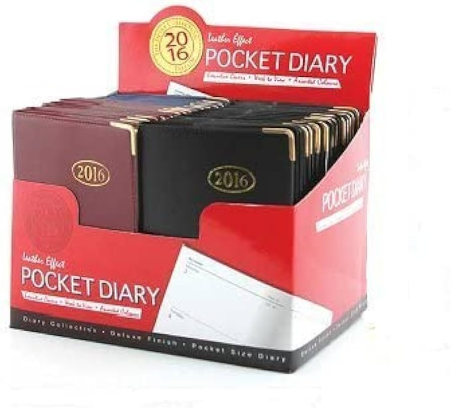 Tallon Pocket Diary, Week to View, Value range in CD box of 30 image