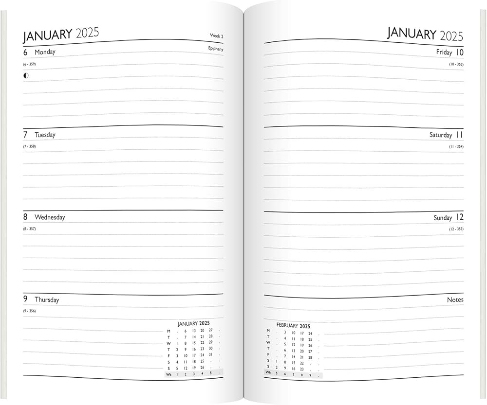 Tallon A4 Hardback Diary, Week to View image
