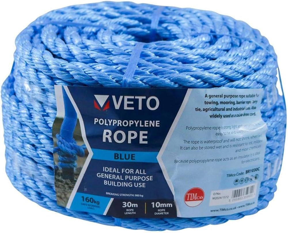 Holm Tie Blue Polypropylene Rope (10mm x 30M) BR1030 image