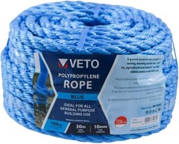 Holm Tie Blue Polypropylene Rope (10mm x 30M) BR1030 1