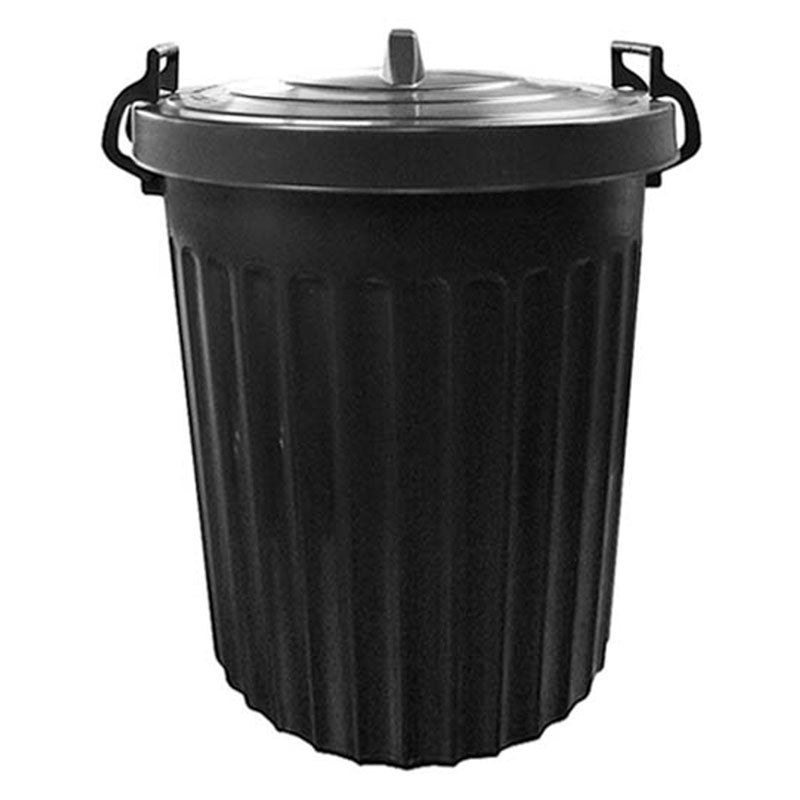 Thumbs-Up 100ltr Deluxe Heavy Duty Black Bin With Metal Clip And Lid image