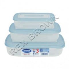 Set 3 Rectangular Food Boxes