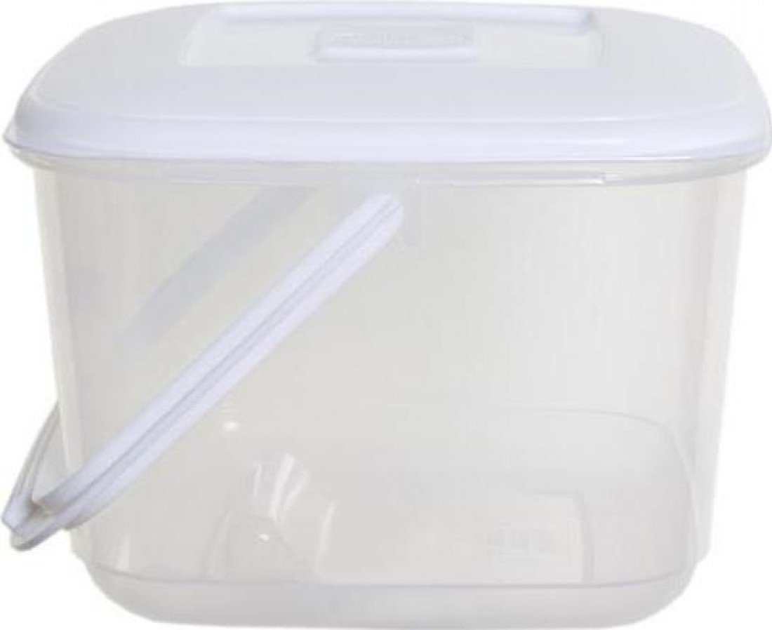 Whitefurze 6lt Canister Food Box - White Lid image