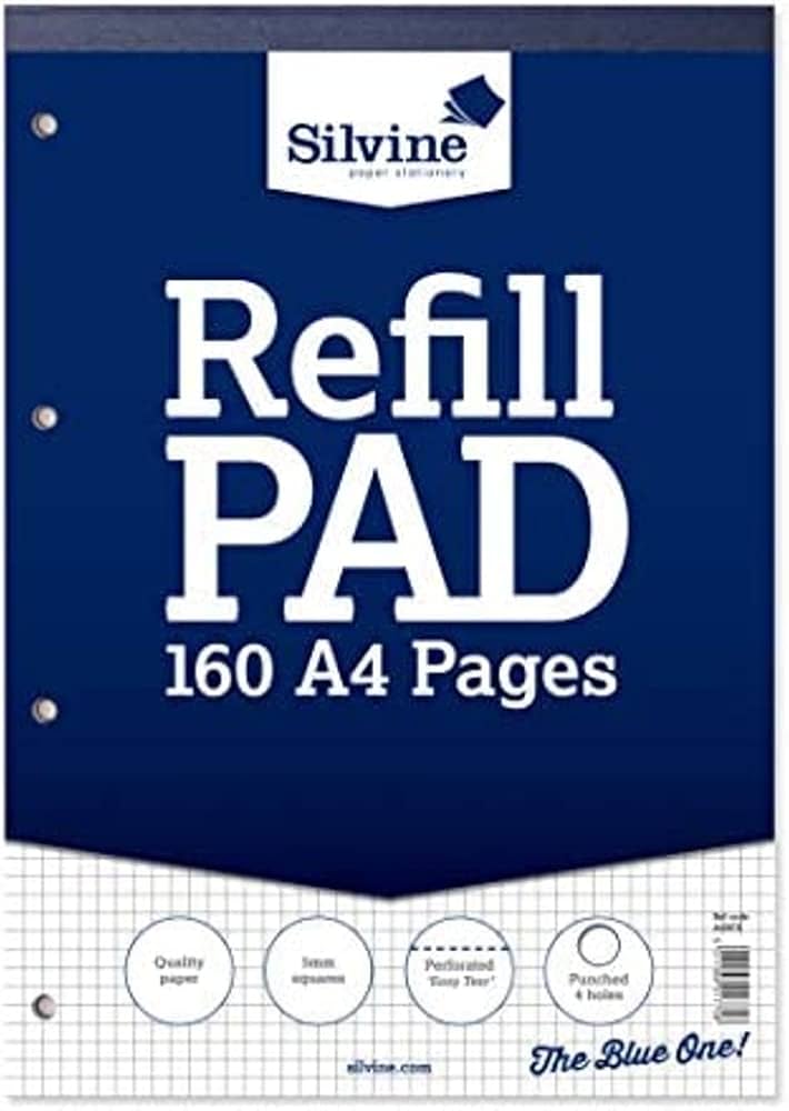 Silvine Rules 5mm Squares A4 Refill Pad (A4RPX) image