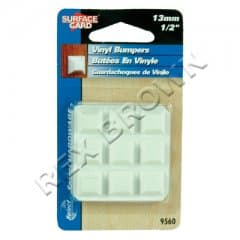 Surface Gard Cushion Bumpers White 13mm Pk9