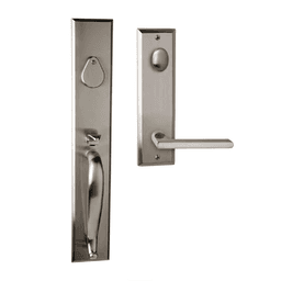 Securit  187mm Brass Rosa Lock Handles Furniture 1pair (s2827) 1