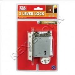 Era 3L Mortice Deadlock 2 1/2" Brass