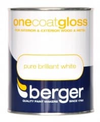 Berger One Coat Gloss White 750ml 2