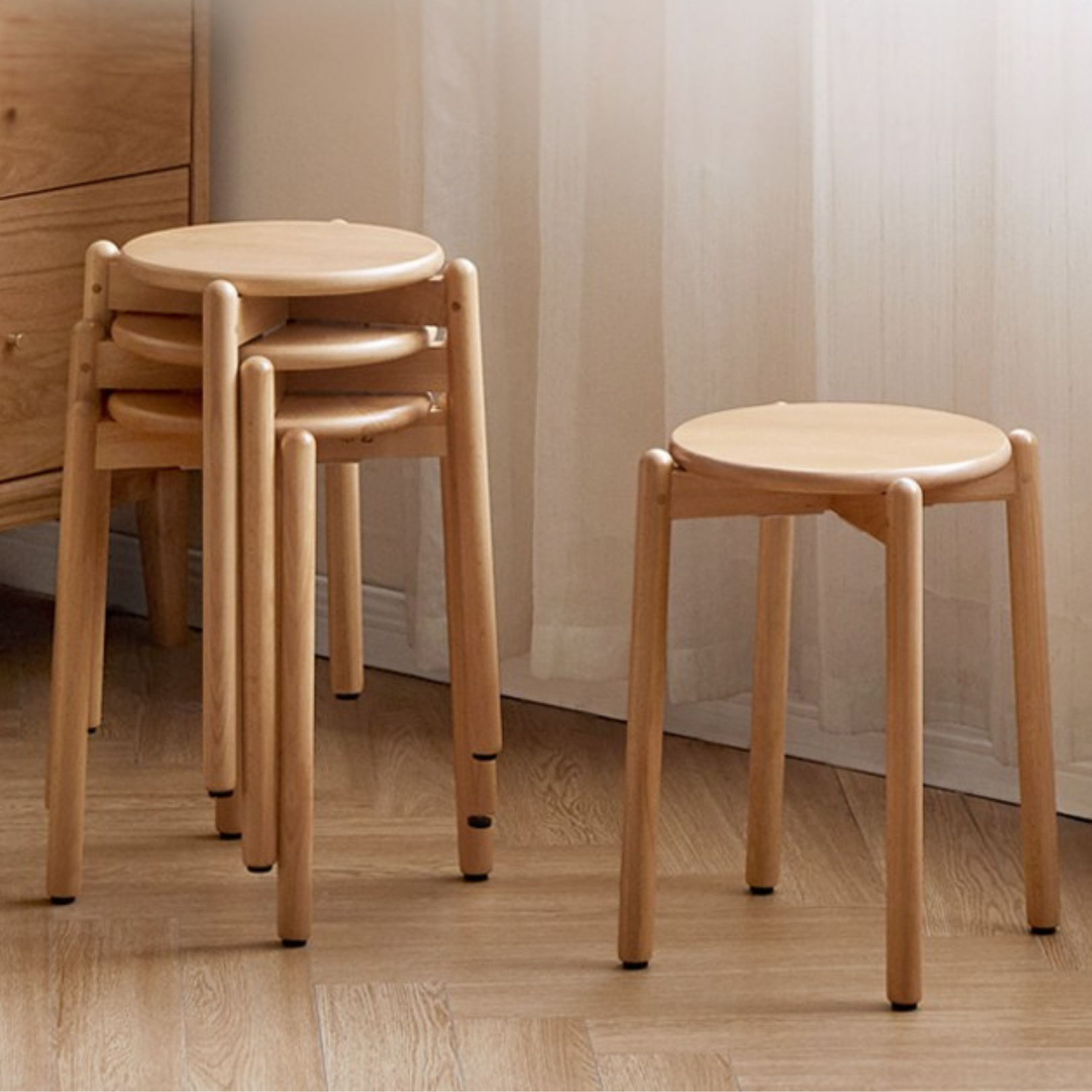 Stacking Stool Beech image