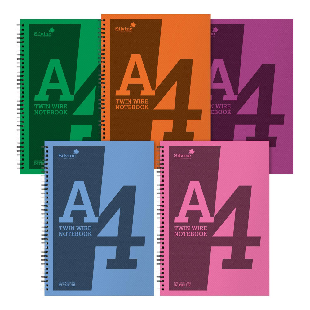 Silvine A4 Twin Wire Plastic Books (POLYA4AC) image