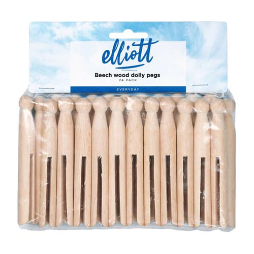 Elliotts Beech Wood Dolly Pegs 24 Pack image