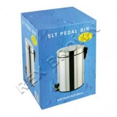Bagno 5 Ltr Chrome Stainless Steel Pedal Bin