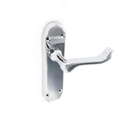 Securit 170mm Chrome Shaped Latch Handles 1pair (s2711) 1