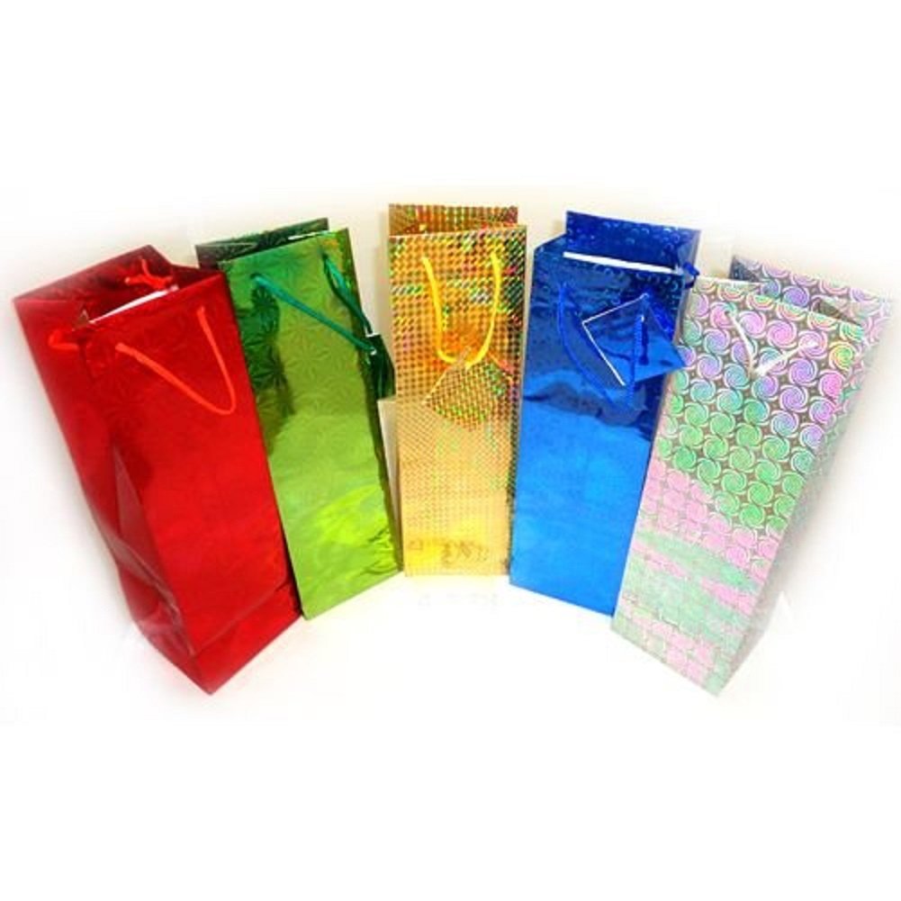 County Holographic Bottle Gift Bag Pk Of 12 image