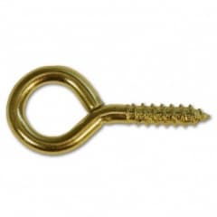 45 x 10 Brassed Screw Eyes - Bulk Pack 50pcs