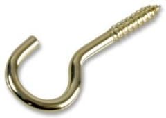 100 x 18 Brassed 'M' Hooks - Bulk Pack 10pcs