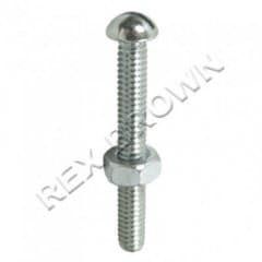 1 1/2" x 3/16 Whitworth Thread Machine Screw BZP - Pre Pack 4pcs