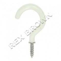 1" Plastic Cup Hook - Pre Pack 4pcs