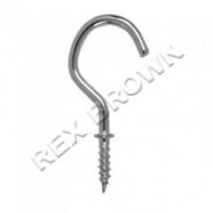 1" Zinc Cup Hook - Pre Pack 4pcs