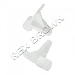 White Push In Shelf Support - Pre Pack 25pcs