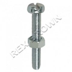 M3 x 12 BZP Machine Nut & Bolt - Pre Pack 4pcs