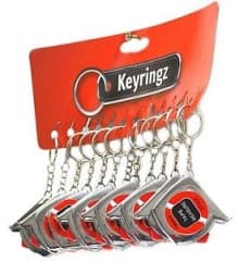 Tape Measure Key Rings - Pack of 12